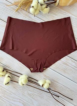 Женские бесшовные трусы мокко