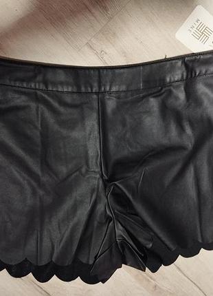 Шортики экокожа mine, р l