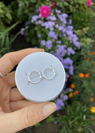 Срібні сережки фольга 925