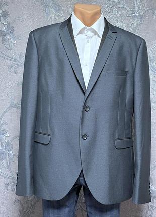 Пиджак мужской 56-58 размера george серый деловой праздничный нарядный