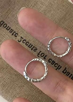 Срібні сережки фольга 925