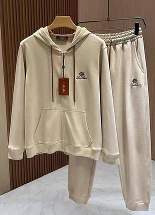 Костюм для прогулянок штани та зіп худі ідеальний на осінь loro pi*ana лороп*иа*на