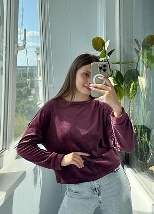 Плюшевий світшот кольору стиглої вишні 🍒 1+1=3