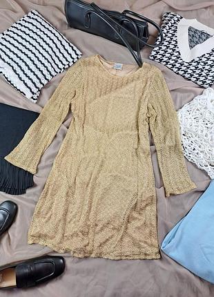 Брендова мережевна неймовірна золота сукня next⚜️