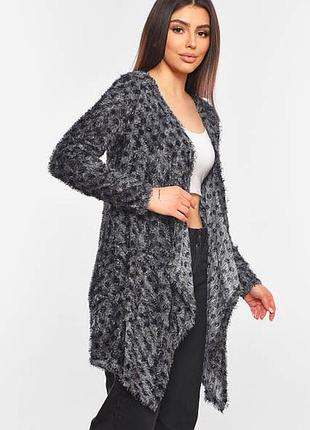 Накидка кардиган трава принт леопард