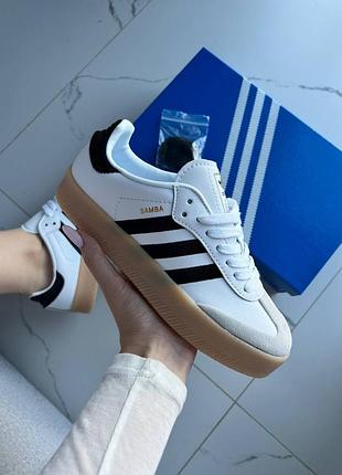 Кросівки adidas samba xlg platfrom white black