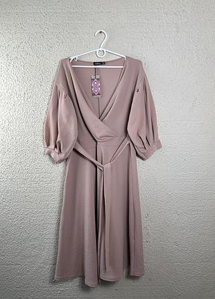 Платье миди батал, большой размер