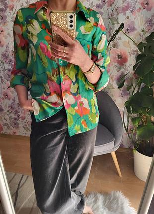 Блуза сатинова zara