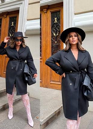 Жіночий чорний замшевий тренч | 1972