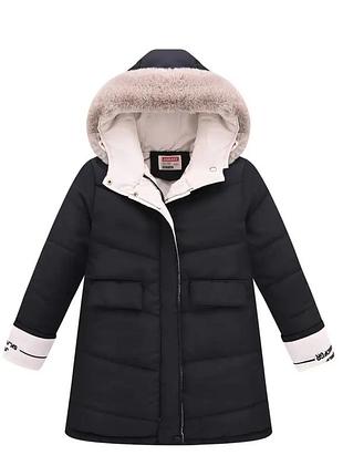 Зимова куртка пальто для дівчинки (єврозима)