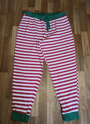 Пижамные новогодние трикотажные штаны 100% хлопок размер 18