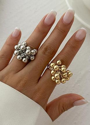 Набор регулируемых каблуков подвижные шарики золото серебро тренд кольца кольца с шариками