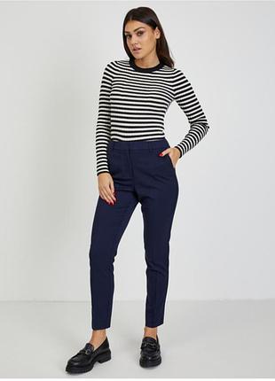 Темно сині класичні повсякденні брюки штани zara