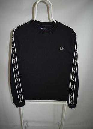 Fred perry черный свитшот с лампасами