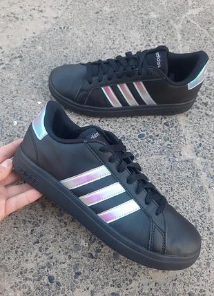 Женские кожаные кроссовки adidas grand court 2.0 кеды черевики