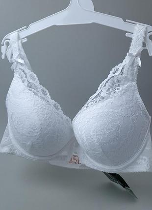 Белый кружевной бюстгалтер 75 b
