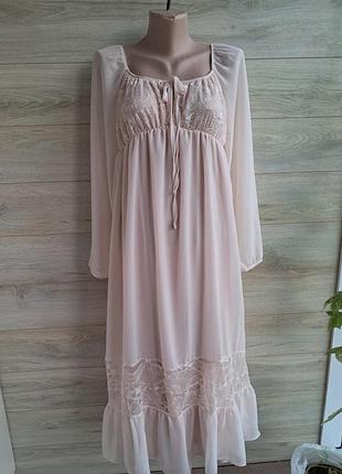 Винтажное платье reclaimed vintage разм m кружево шифон