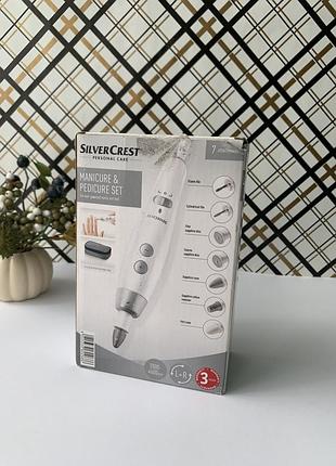 Набор для маникюра и педикюра, фрезер silvercrest smps 7 e1 silver