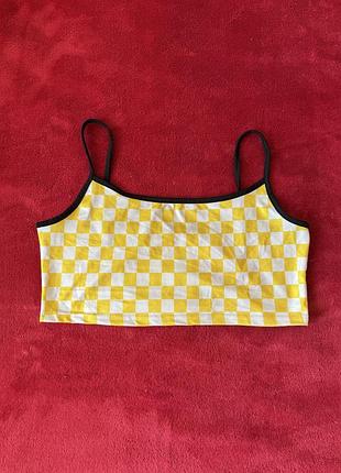 Яркий топ в клетку romwe