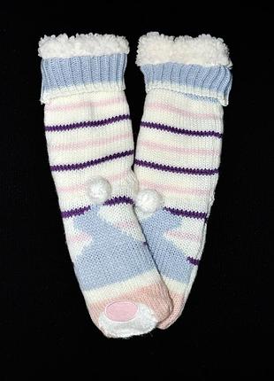 Новые теплые плюшевые\трикотажные носки р.37\38 (23-24см), высота 26см