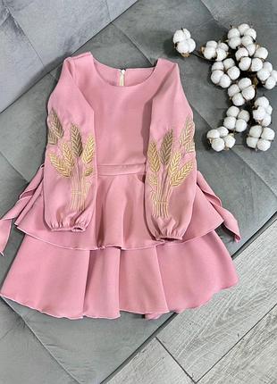 Сукня пшениця, вишита