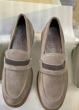 Замшеві лофери брунелло кучінеллі люкс