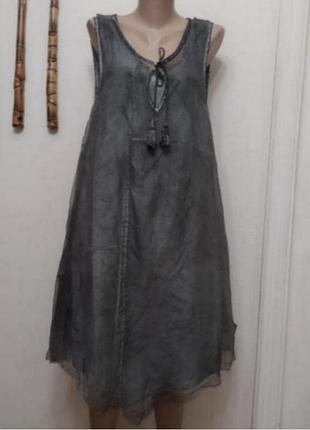 Шикарное платье,свободное, шёлковое,nile