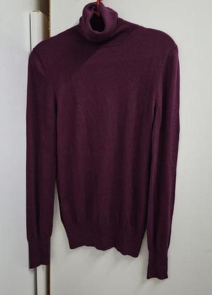 Хорошая тонкая теплая кашемировая водолазка гольф massimo dutti