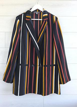 Пиджак/блейзер/жакет трикотажный черный в полоску primark eur 42 р.