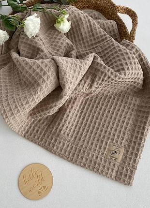 Детский плед для новорожденных из вафельной ткани 100×80 см