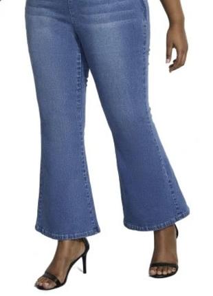 Якісні сині жіночі базові джинси кльош ідеальні джегінси тягнуться yours 20