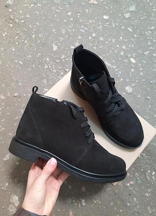 Черевики демі натуральний замш