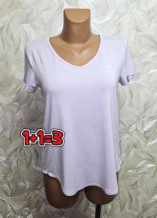 🎁1+1=3 брендова ніжно-лавандова футболка віскоза hollister, розмір 44 - 46