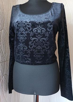 Кроме топ чёрный под велюр размер м