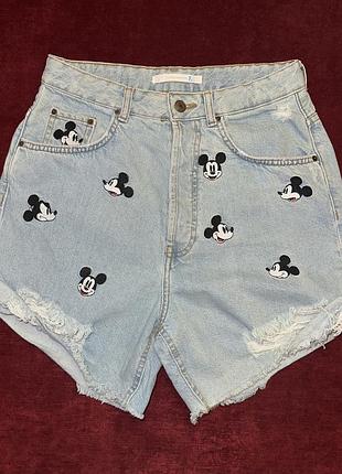 Шорти жіночі джинсові міккі маус зара