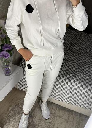 Спортивний костюм moncler , білий спортивний костюм, фірмовий спортивний костюм, якісний костюм