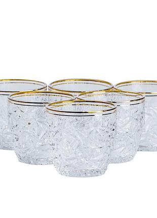 Набор стаканов  из 6 штук по 300 мл стеклянный прозрачный hp554