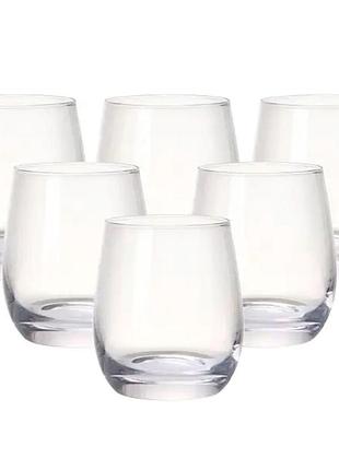 Набор стаканов 6 штук по 350 мл стеклянный прозрачный hp559