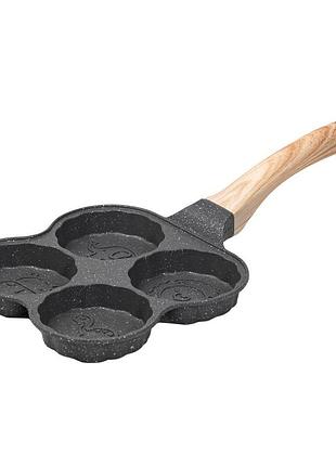 Сковорода для оладьев, яиц, панкейков порционная на 4 секции антипригарная hp39576b