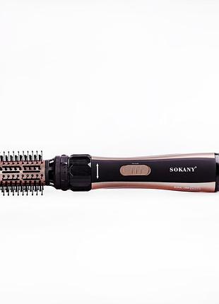 Фен стайлер для волос 2 в 1 sokany sd903 с насадками