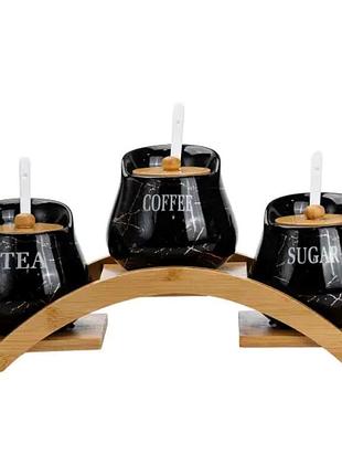 Набір для сипучих продуктів керамічний 3 шт по 500 мл hp1244