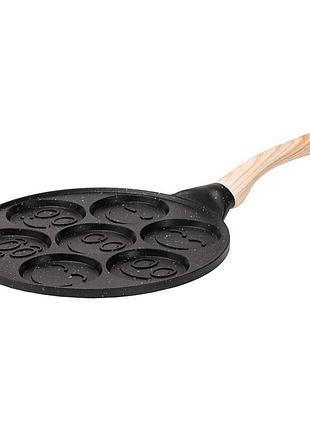 Сковорода со смайликами на 7 секций для блинов, оладьев, яиц, сырников hp39583b