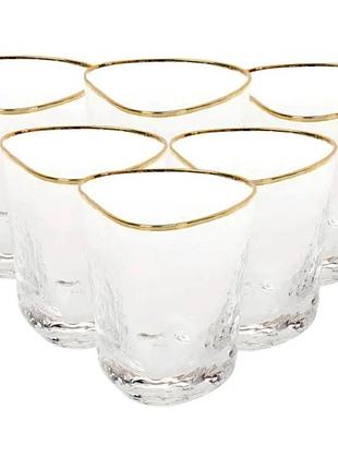 Набір з 6 склянок, 400 мл, для лимонаду, води, соку та коктейлів hp-16-26