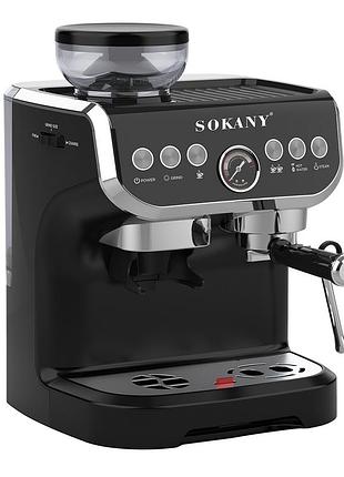 Эспрессо-машина капучинатор с кофемолкой профессиональная электрическая эспрессо-машина sokany 2 л sk-6866