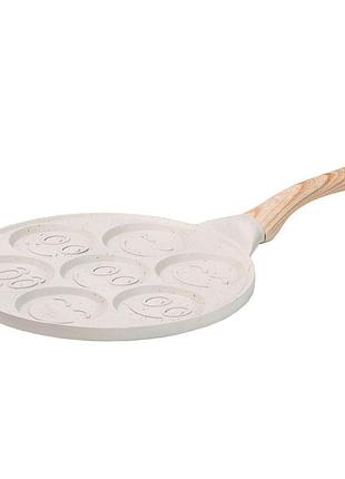 Сковорода со смайликами на 7 секций для блинов, оладьев, яиц, сырников hp39583w