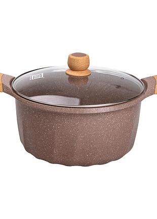 Большая алюминиевая кастрюля объемом 11 литров с антипригарным покрытием ø32 см hp-4-435co