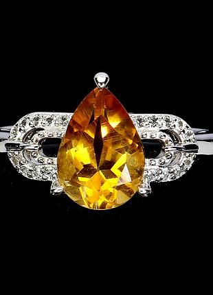 Каблеск серебро 925 натуральный цитрин