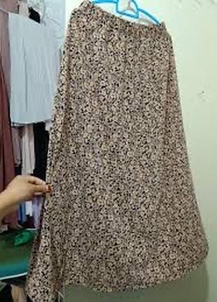 Квіткова спідниця довга uniqlo