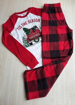 Новая флисовая новогодняя пижама 7/8