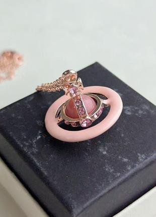 Кулон saturn pink gold vivienne westwood